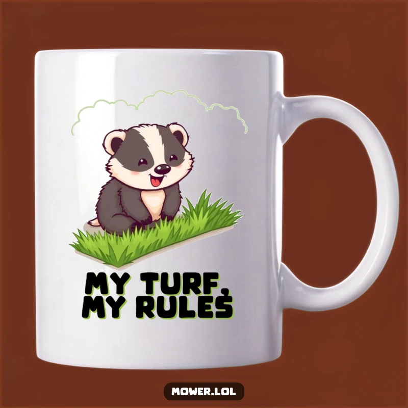 Funny Badger Lawn Expert Mug: Hilarious Gardener Gift for Him or Her