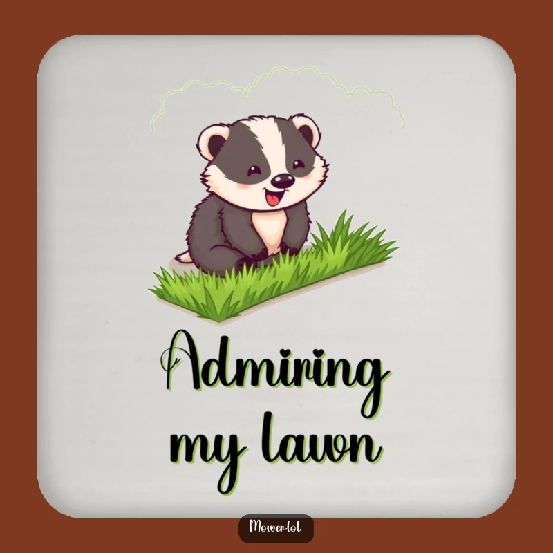 Funny Badger Lawn Coaster: Hilarious Drink Accessory, Perfect Funny Gift