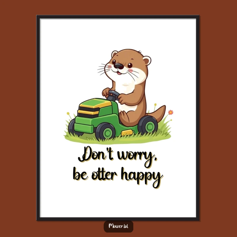 Free Printable Otter Mower Wall Art: Playful & Funny Downloadable Decor