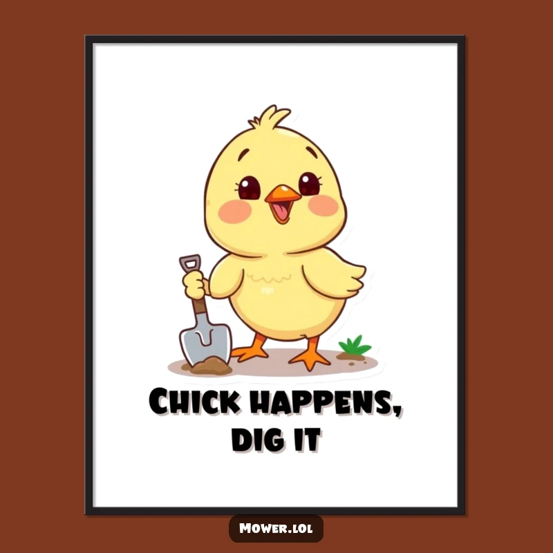 Funny Free Printable Wall Art: Chick Digging Downloadable Art