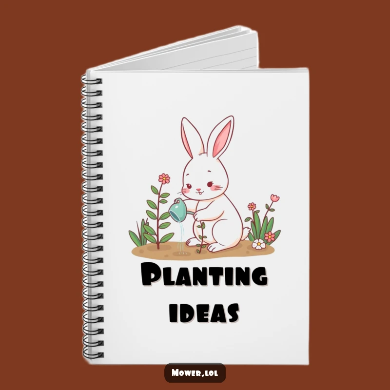 Funny Rabbit Watering Plant Notebook: Hilarious Journal for Garden Ideas Gift!