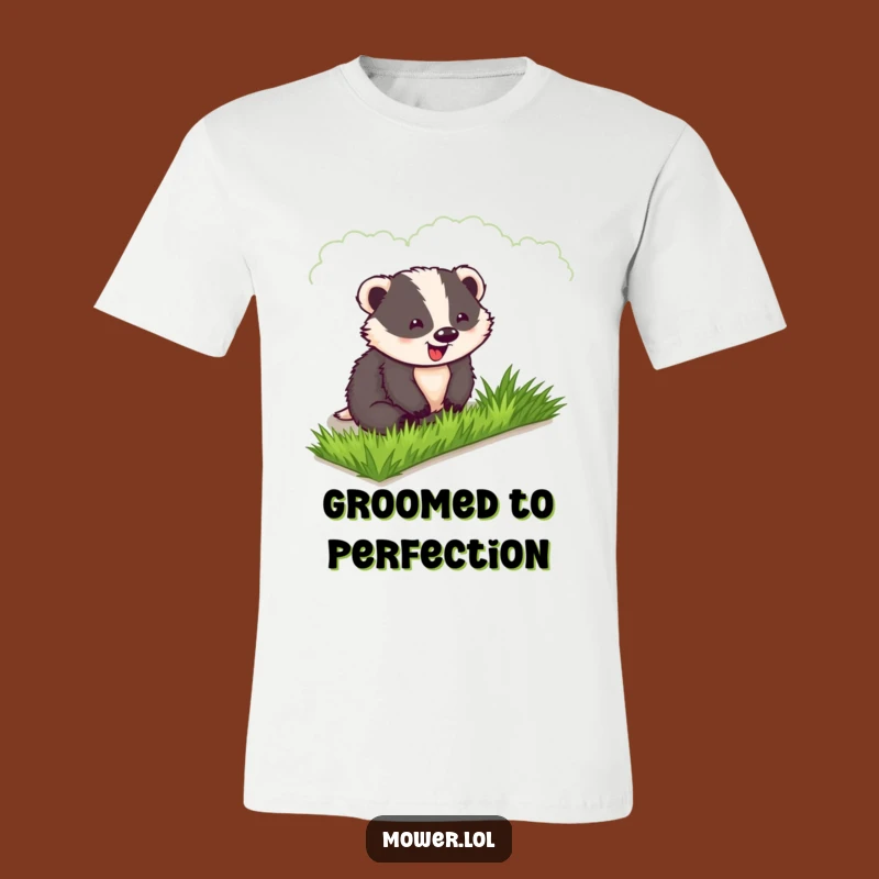 Funny Badger Lawn Care T-Shirt: Hilarious Gardener Tee, Perfect Funny Gift